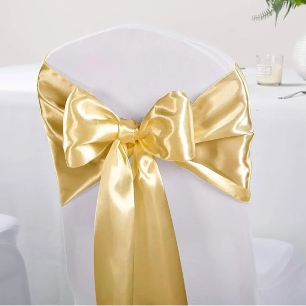 Table Runners 12”x 108”. 10pk in satin gold.